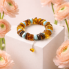 Amber & Larimar Bracelet – Handmade Caribbean Gemstone Jewelry