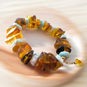 Ambar & Larimar Bracelet
